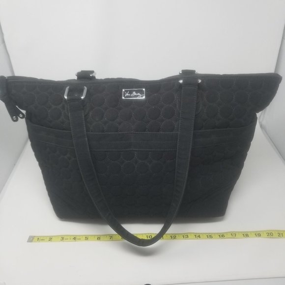 Vera Bradley Ultimate Baby Quilted Performance Twill Black Diaper Bag Change Pad - Picture 9 of 11